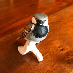 Signed Hummel Hand-Painted Sparrow Bird Fine China